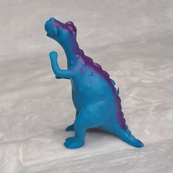 Vintage Blue Purple Dinosaur Figure Toy Cake Topper Bath Toy Greenbrier Intl - Picture 5 of 11